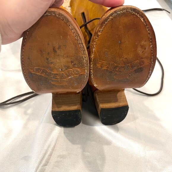 FreeBird By Steven Coal Boots Tan Suede Tall Shaft Size 8 - Picture 4 of 9